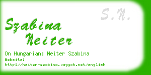 szabina neiter business card